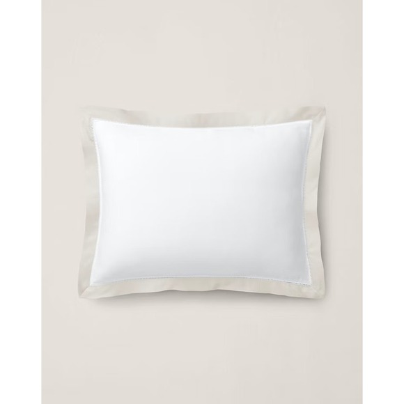 Ralph Lauren Other - Organic Cotton Sateen Border Pillow Euro Sham - Parchment NWT‎